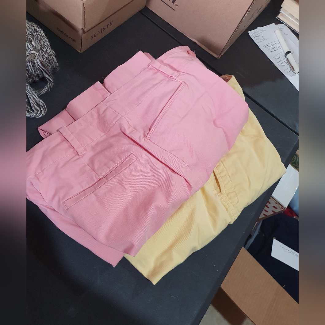 Talbots Pink And Yellow Pants Duo